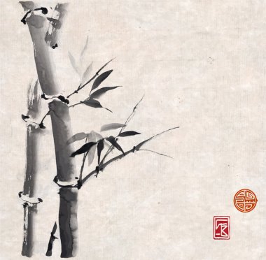 Sumi-e tarzı bambu