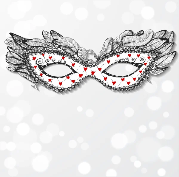 Feestelijke Venetiaanse masker — Stockvector