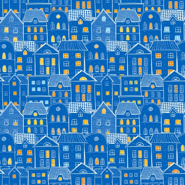 Fondo con muchas casas — Vector de stock