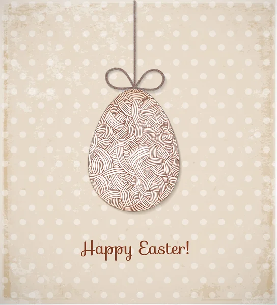 Cartão de Páscoa com ovo — Vetor de Stock