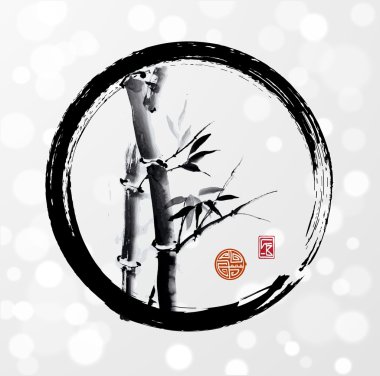 Bambu ağacı enso daire