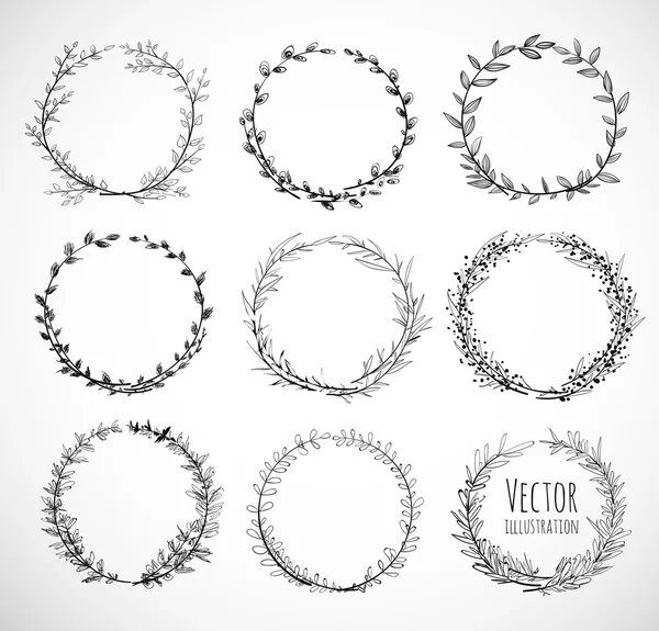 Floral frames collection — Stock Vector