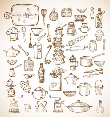 Mutfak çizim gereçleri