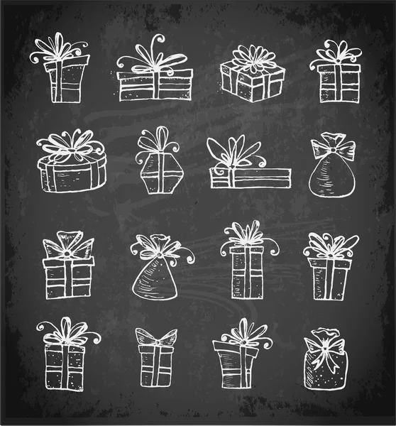 Sketch cajas de regalo — Vector de stock