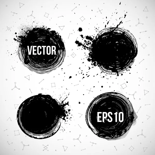 Four grunge circles — Stock Vector