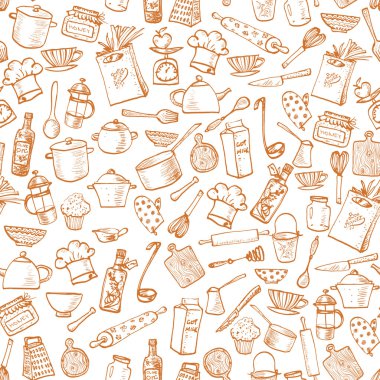 Mutfak gereçleri ile sorunsuz doku