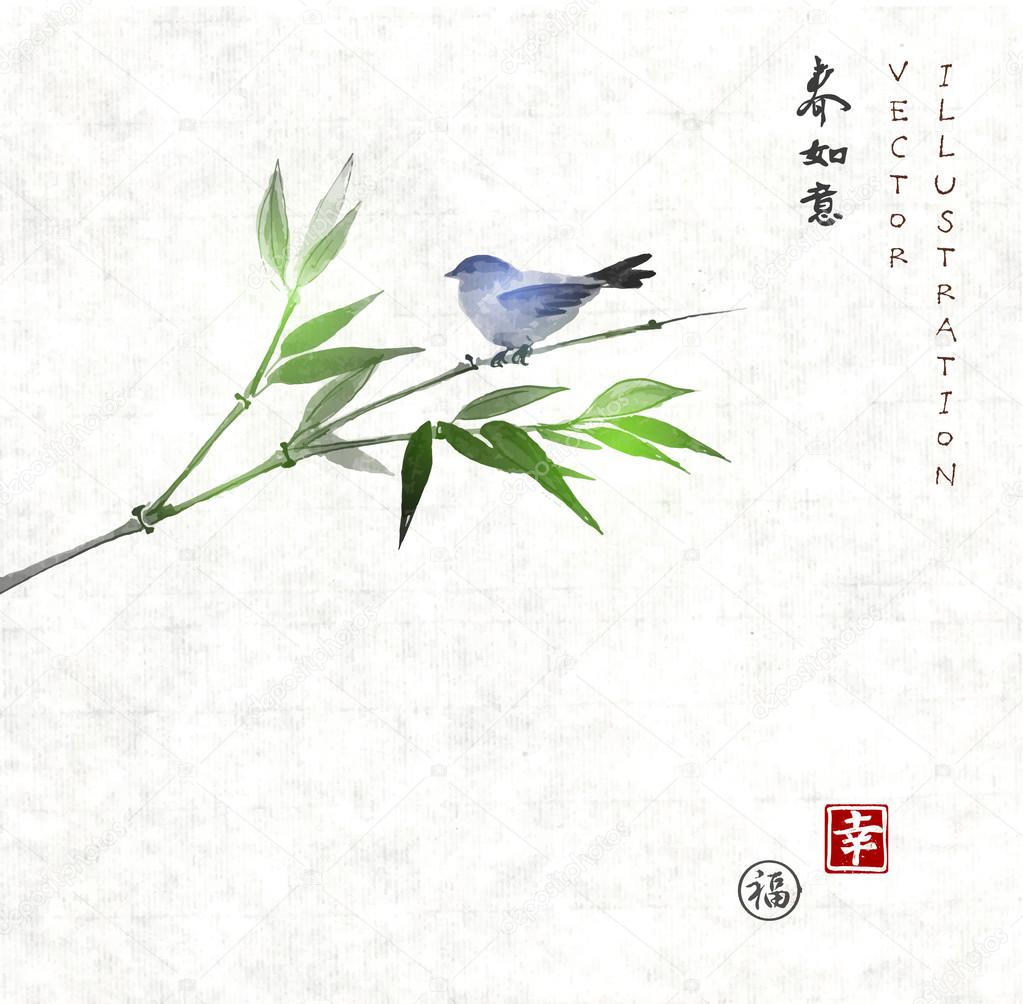 Card with little blue bird