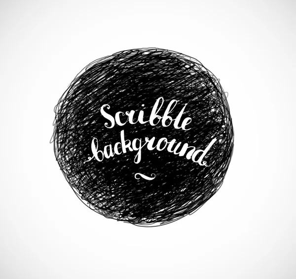 Round scribble background — Stok Vektör