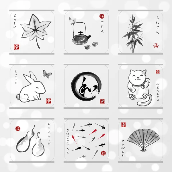 Collection of elements hand-drawn — Stockvector