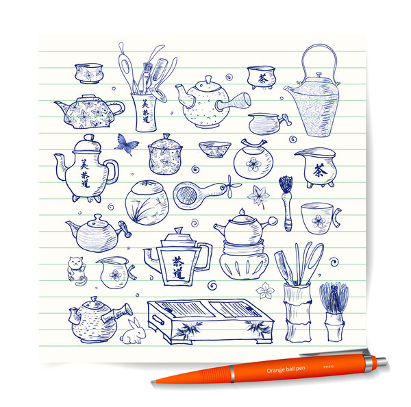 Chinese and Japanese tea  ceremony objects