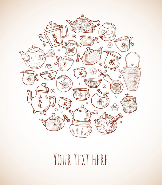 Chinese and Japanese tea  ceremony objects