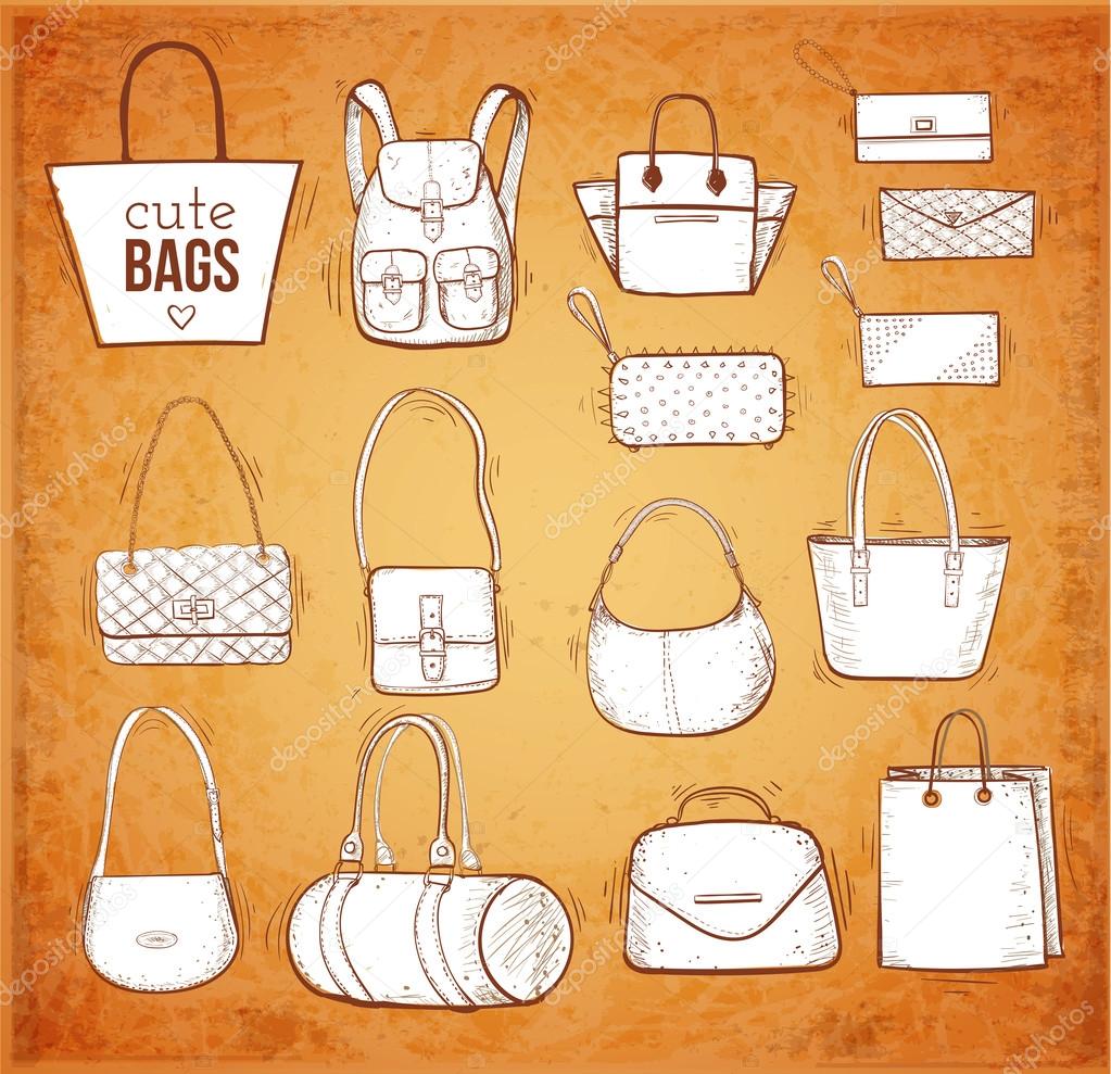 Fashion hot sale bags sketches