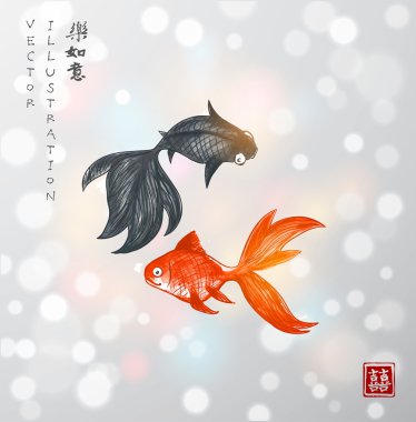 İki oyun goldfishes kartıyla.