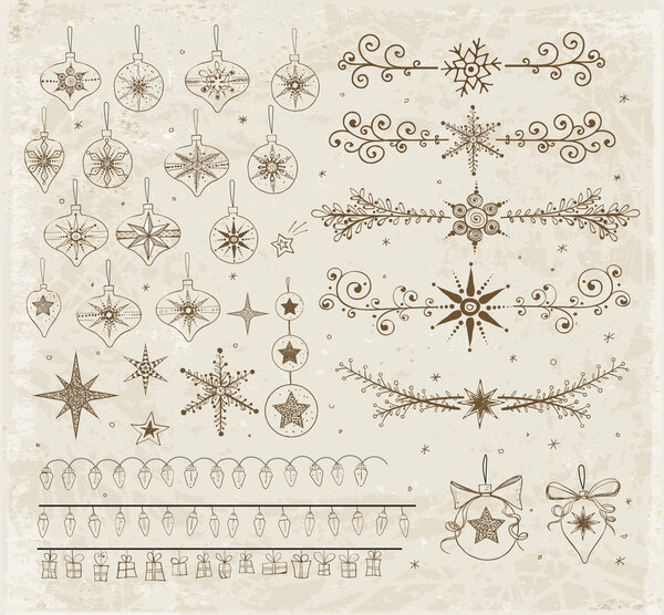 Big collection of Christmas decorations