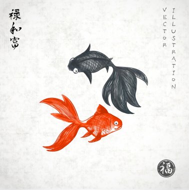 İki oyun goldfishes kartıyla
