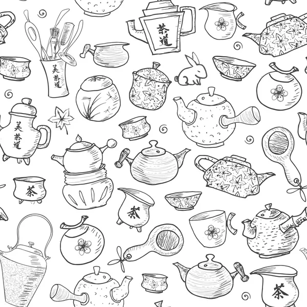 Fond de thé sans couture — Image vectorielle