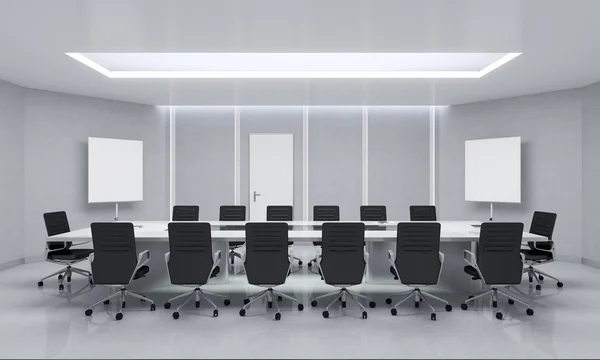 现代的会议室。3d 图. — 图库照片