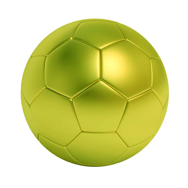 Bola de futebol verde isolado no fundo branco — Fotografia de Stock