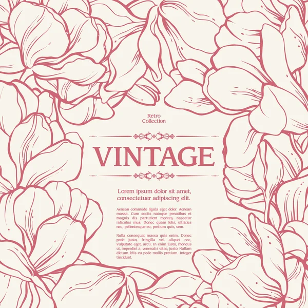 Vintage ornamentalen Rahmen floralen Hintergrund Design. — Stockvektor