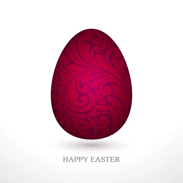 Huevo de Pascua ornamentado decorativo aislado sobre fondo blanco . — Vector de stock