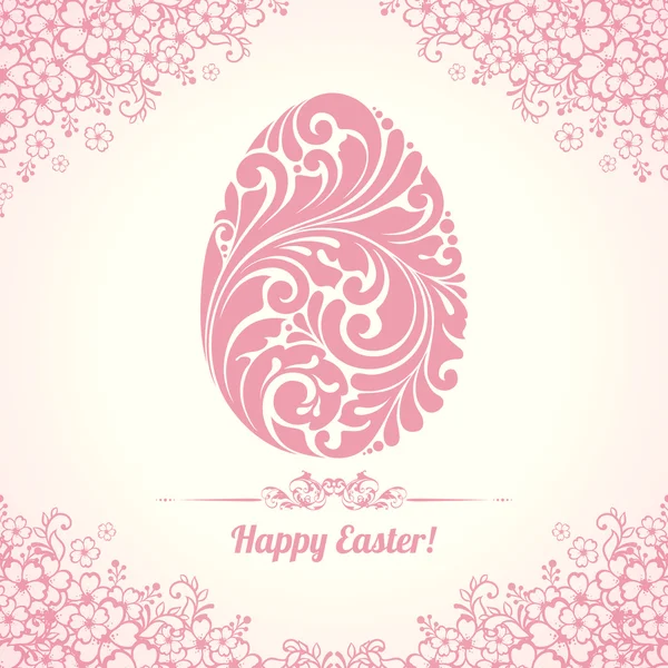 Elegante Happy Easter sjabloon. Vectorillustratie. — Stockvector