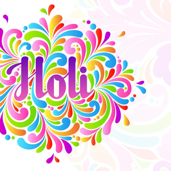 Colorido celebración adornado Holi salpicadura fondo abstracto . — Vector de stock