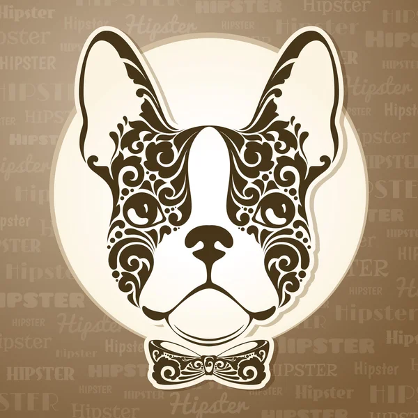 Perro decorativo ornamental — Vector de stock