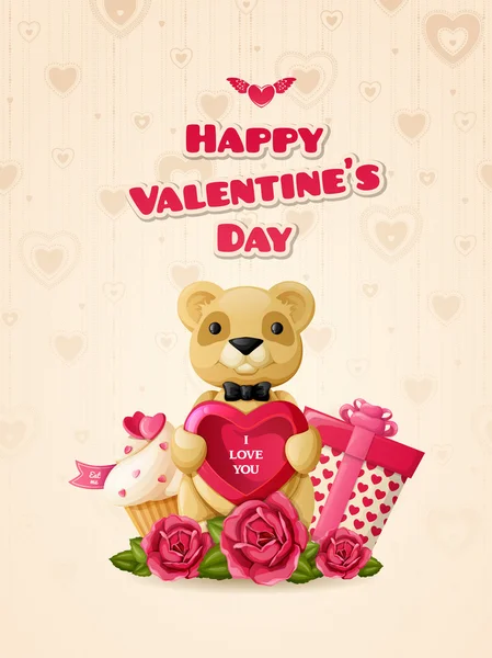 Happy Valentine's Day poster — Stock Vector