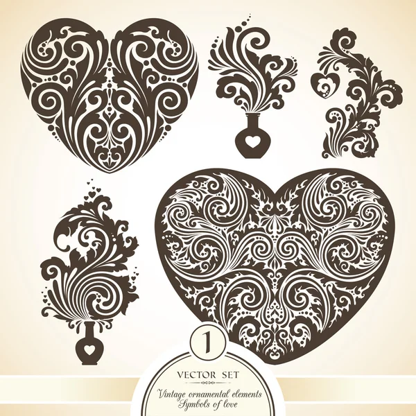 Objetos ornamentales decorativos — Vector de stock