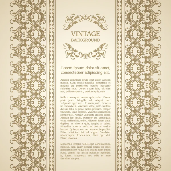 Modello vintage con motivo — Vettoriale Stock