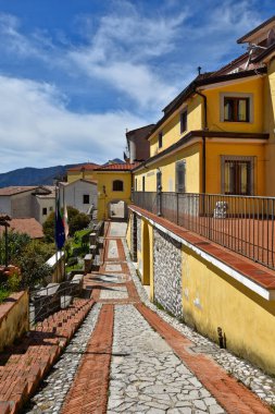 San Gregorio Matese, İtalya, 04 / 03 / 2018. Caserta ilindeki küçük bir kasabanın belediye binasının ön cephesi..