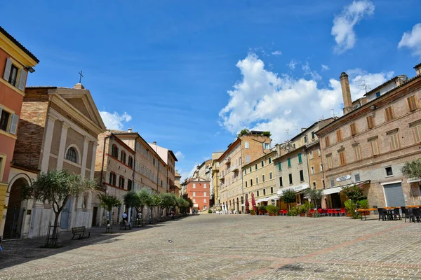 Macerata Italy 2018 마르케 지역에 도시의 역사적 중심지에 — 스톡 사진