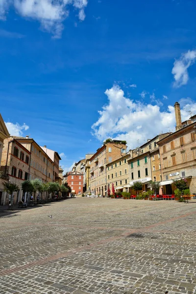 Macerata Itálie 2018 Náměstí Historickém Centru Středověkého Města Regionu Marche — Stock fotografie