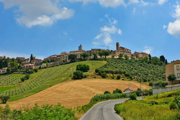 Eine Mittelalterliche Stadt Den Hügeln Der Marken Italien — Stockfoto