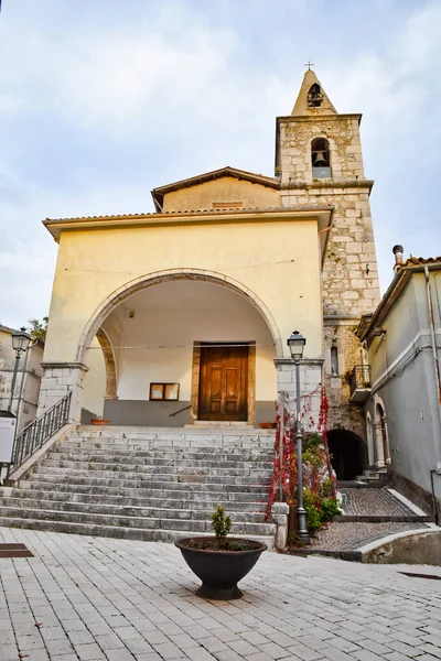 Fornelli Itália 2019 Fachada Uma Igreja Uma Aldeia Medieval Região — Fotografia de Stock