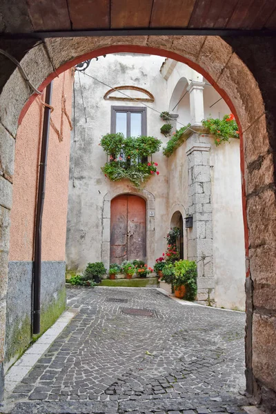 Fornelli Italien 2019 Charakteristische Gasse Eines Mittelalterlichen Dorfes Der Region — Stockfoto