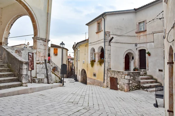 Malá Ulice Mezi Starými Domy Fornelli Středověké Vesnice Regionu Molise — Stock fotografie