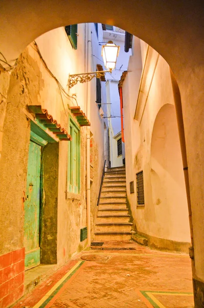 Beco Cetara Uma Vila Beira Mar Província Salerno Itália — Fotografia de Stock