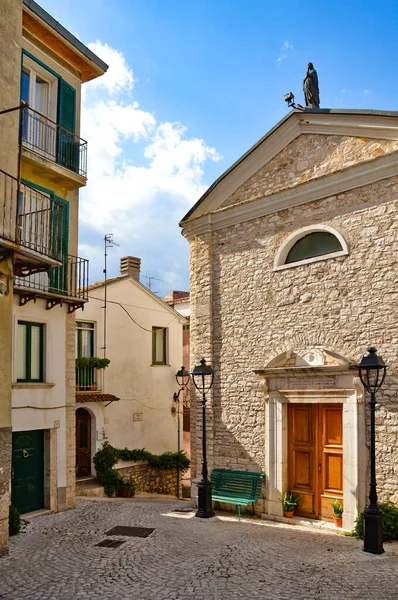 Úzká Ulice Monteroduni Středověká Vesnice Oblasti Molise Itálie — Stock fotografie