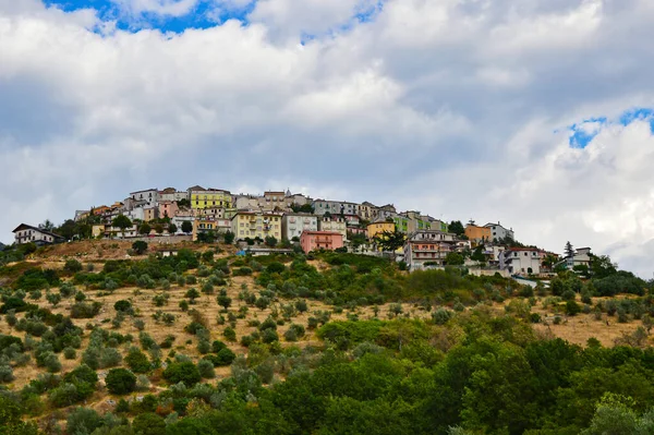 Panoramautsikt Över Monteroduni Medeltida Molise Regionen Italien — Stockfoto