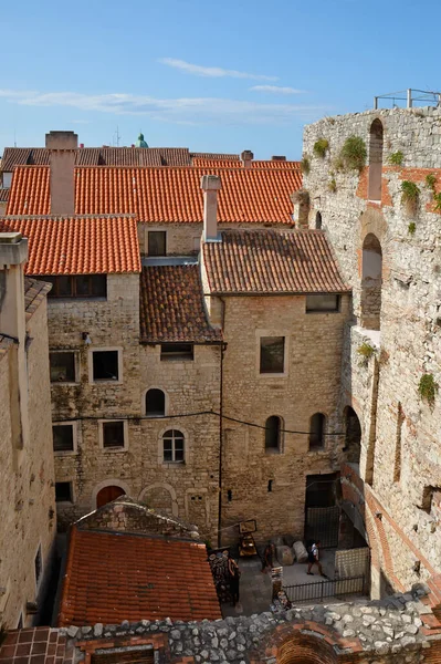 Vista Panorámica Del Centro Histórico Split Una Antigua Ciudad Croacia — Foto de Stock