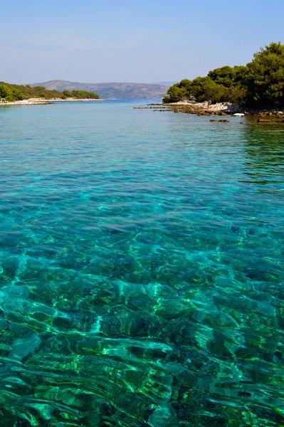 Εικόνα Της Θάλασσας Από Ένα Νησί Στις Ακτές Της Κροατίας — Φωτογραφία Αρχείου