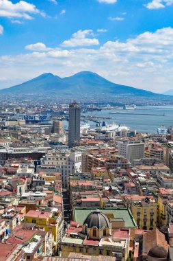 Napoli şehrinin Panorama 'sı Saint Martin Manastırı' nın üzüm bağından.