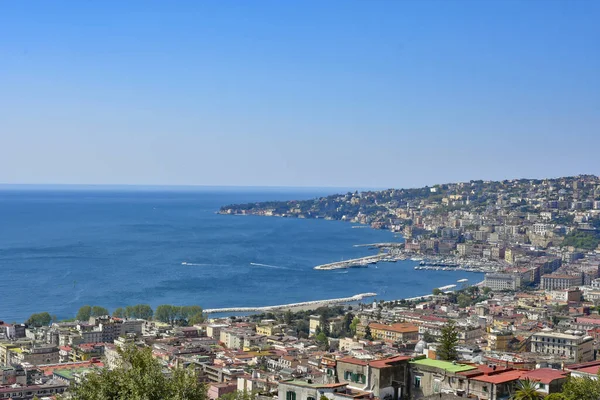 Panorama Ville Naples Depuis Vignoble Abbaye Saint Martin Italie — Photo