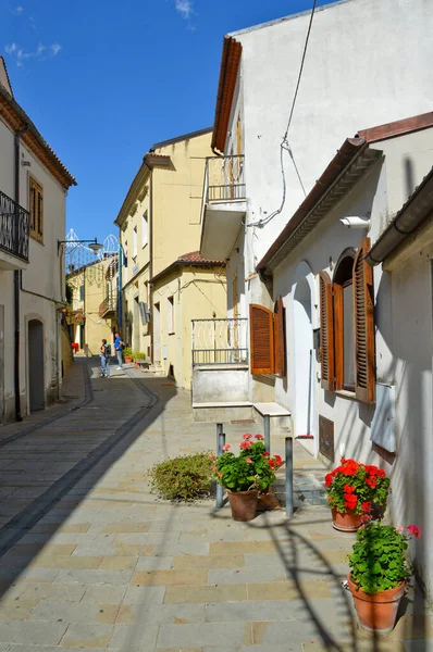 Basilicata地区的一个农村村庄 Brindisi Montagna的公路 — 图库照片