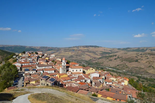 Blick Auf Brindisi Montagna Ein Ländliches Dorf Der Basilikata Italien — Stockfoto