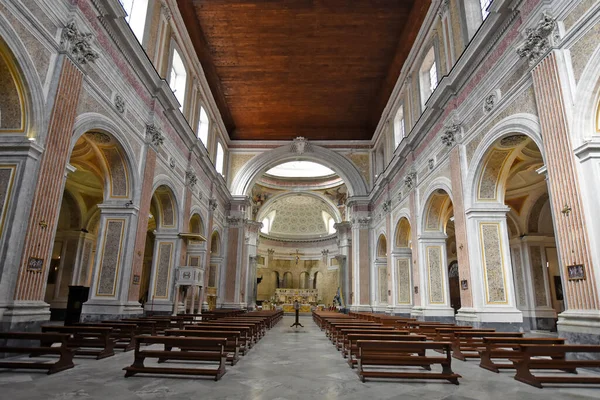 Neapol Włochy Maja 2021 Wnętrze Katedry Jana Historycznym Centrum Miasta — Zdjęcie stockowe