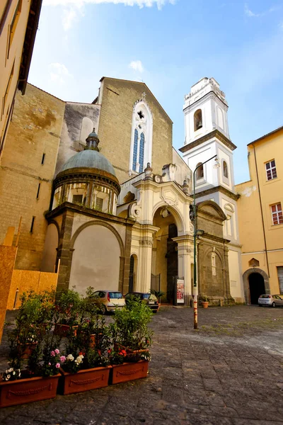 Neapol Itálie Května2021 Fasáda Kostela Dominika Historickém Centru Města — Stock fotografie