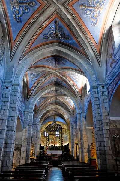 Sermoneta Italia 2021 Interior Catedral Época Medieval Ciudad Histórica — Foto de Stock