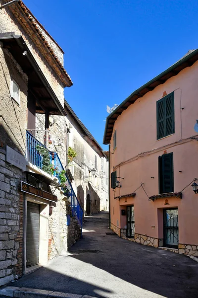 Sezze Italia 2021 Callejón Entre Las Antiguas Casas Una Ciudad — Foto de Stock